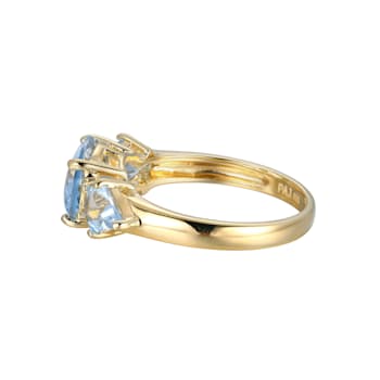 Lab Created Blue Spinel 18k Yellow Gold Over Sterling Silver March
Birthstone Ring 2.39ctw