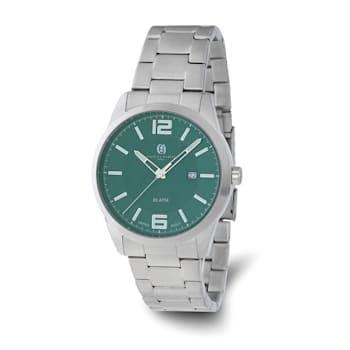 Charles Hubert Stainless Steel Green Dial Watch