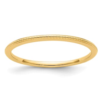 14K Yellow Gold 1.2mm Bead Stackable Expressions Band