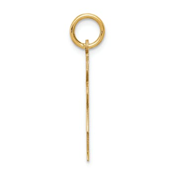14k Yellow Gold Satin Girl with Bow on Left Charm