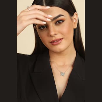 Green Emerald Butterfly Sterling Silver Dainty Necklace