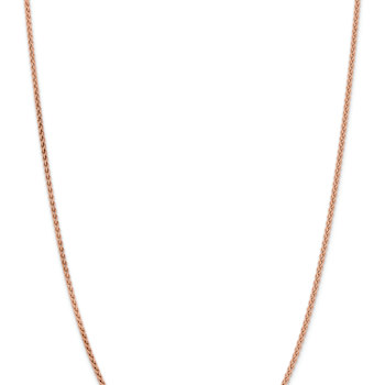 14k Rose Gold 2.1mm Solid Polished Spiga 16 Inch Chain