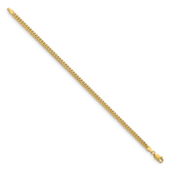 10k Yellow Gold 3.5mm Solid Miami Cuban Link Bracelet