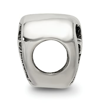 Sterling Silver Heart with Cross Bead