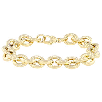 Rolo Chain Bracelet 18K Gold Over Bronze