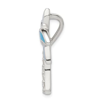 Rhodium Over Sterling Silver Cubic Zirconia Blue Inlay Lab Created Opal
Palm Tree Slide