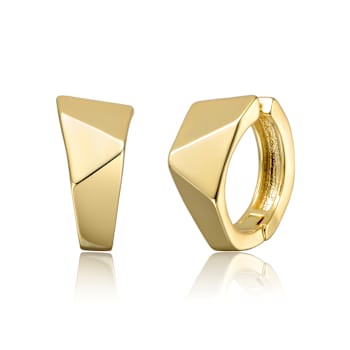 Geometric Infinity Hoop Earrings In 14K Gold Over Brass