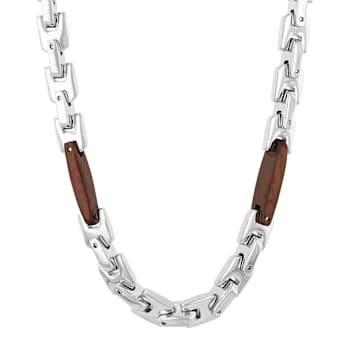 Robert Alton Men's Tag Chain Necklace 7.00mm In Ion-Plated Stainless
Steel 24 Inch