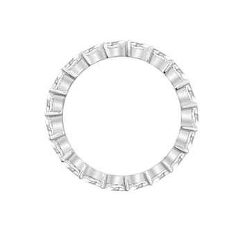 White Cubic Zirconia Platinum Over Sterling Silver Ring 3.15ctw