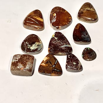 Boulder Opal Free-Form Cabochon Set of 10 175ctw