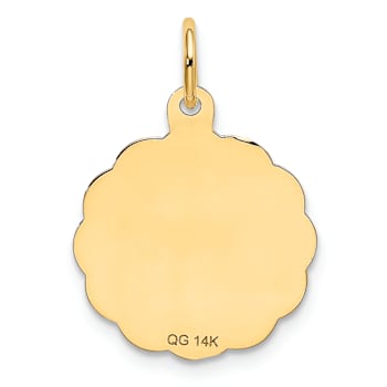 14K Yellow Gold Number 1 GRANDPA Disc Charm