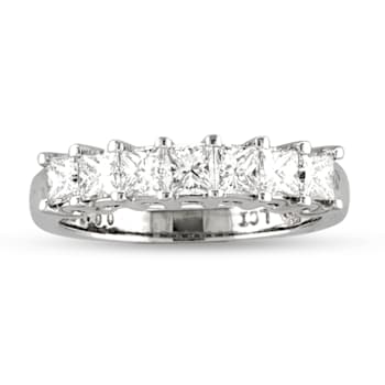 1.00ctw Princess Cut Diamond Band in 14k White Gold