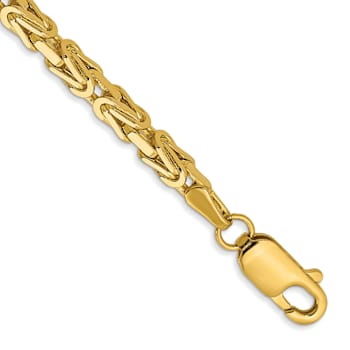 10k Yellow Gold 2.5mm Byzantine Link Bracelet