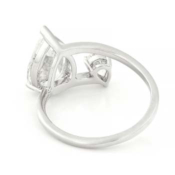Pear Cocktail Ring With CZ In Sterling Silver