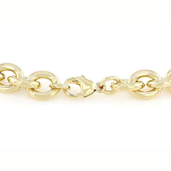 Rolo Chain Necklace In 18K Gold Over Bronze