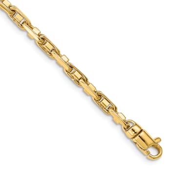 14k Yellow Gold 3.8mm Polished Fancy Link Bracelet