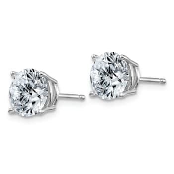Rhodium Over 14K White Gold 2.50ct. 7.0mm Round G H I True Light
Moissanite Earrings
