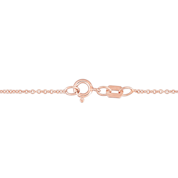 1.14ctw Morganite And 0.10ctw Diamond 10k Rose Gold Necklace