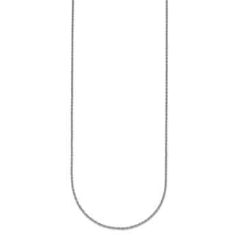 Platinum 950 Over Sterling Silver Fancy Glitter 18" with 2"
Extension Rope Chain Necklace