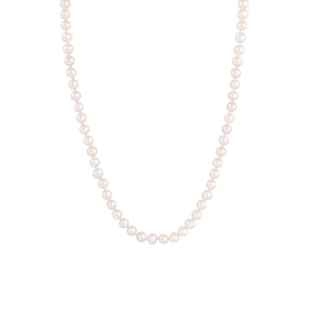 7-8mm White Cultured Freshwater Pearl endless Necklace