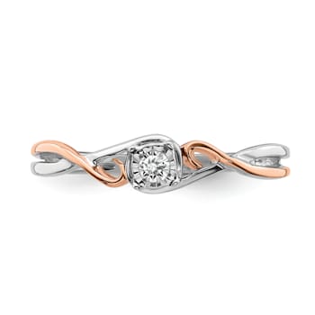14K Two-tone White and Rose Gold First Promise 1/20 ct. Diamond
Promise/Engagement Ring 0.05ctw