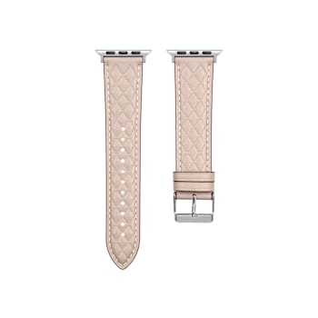 Starlight Quilted Leather Apple Watch Band with Buckle (38-40-41mm).
Band Only, Watch Not Included.