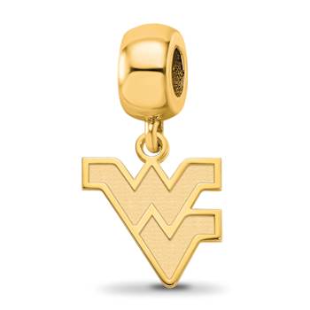 14K Yellow Gold Over Sterling Silver LogoArt West Virginia University
Small Dangle Bead