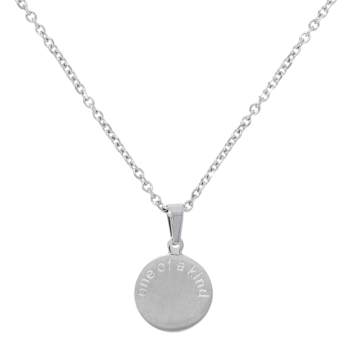 Initial F Charm Pendant Necklace In Silver-Tone