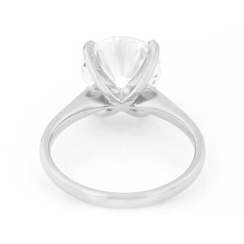 Lab-Grown Diamond Solitaire Ring In 14K White Gold 4.00ct