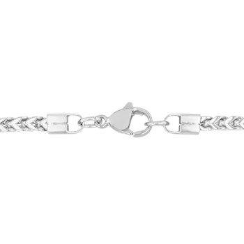 Robert Alton Men's Franco Link Chain Necklace 3mm In Stainless Steel 24 Inch