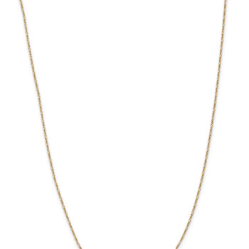14k Yellow Gold 1.25mm Solid Flat Figaro 13 Inch Chain
