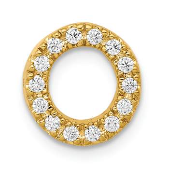 10k Yellow Gold 0.14 cttw Diamond Letter O Initial Charm