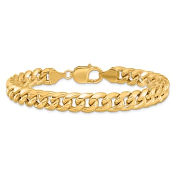 14k Yellow Gold 9.3mm Miami Cuban Link Bracelet, 8 Inches