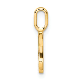 14K Yellow Gold Diamond Letter C Initial Pendant