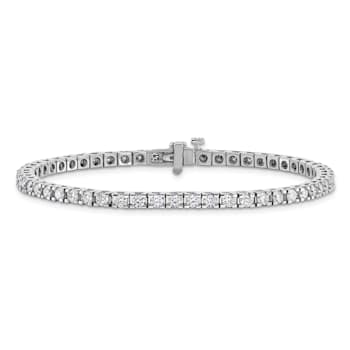 Rhodium Over 14K White Gold 3.00 ct. Near Colorless Moissanite 4 Prong
Tennis Bracelet