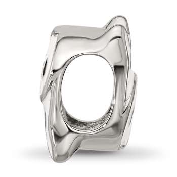 Sterling Silver Enamel Cow Face Bead