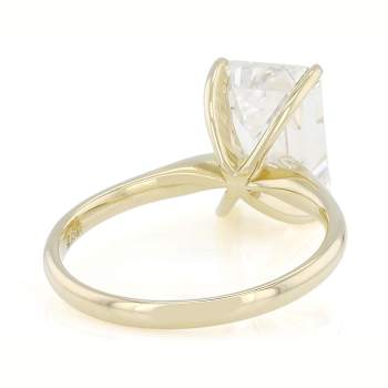 Lab-Grown Diamond Emerald-Cut Solitaire Ring In 14K Gold 5.00ct
