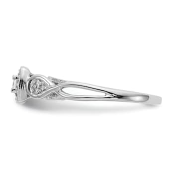 Rhodium Over 14K White Gold First Promise Diamond Promise/Engagement
Ring 0.20ctw