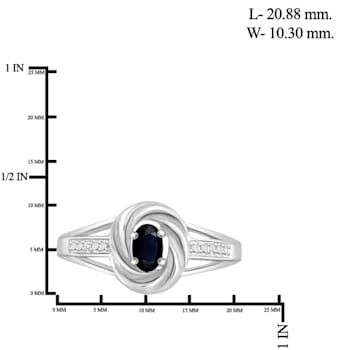 Black Sapphire Rhodium Over Sterling Silver Ring 0.25ctw