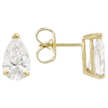 Lab-Grown Diamond Pear Shape Martini Stud Earrings In 14K Gold 3.00ctw
