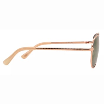 OSCAR by Oscar de la Renta Rose Aviator Frame / Brown Lenses Sunglasses