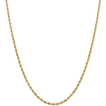 14k Yellow Gold 3mm Rope Link 26 Inch Chain