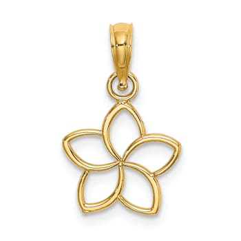 10K Yellow Gold Cut-out Flower Charm