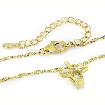 White Zircon Taurus Birthstone Pendant