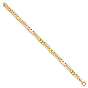 14K Yellow Gold Polished Link Bracelet
