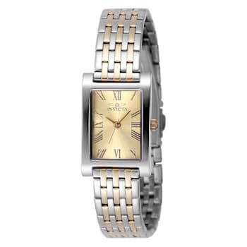 Invicta Angel Roman Numeral Yellow Dial Two-Tone Stainless Steel
Bracelet Quartz Watch 19.5mm