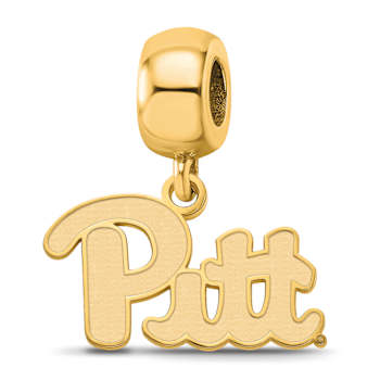14K Yellow Gold Over Sterling Silver LogoArt University of Pittsburgh
Small Dangle Bead