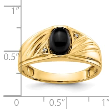 10K Yellow Gold AA Diamond men's ring