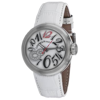 Locman Women's Classic White Leather Strap Watch