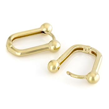 Stirrup Link Drop Earrings In 18k Gold Over Sterling Silver